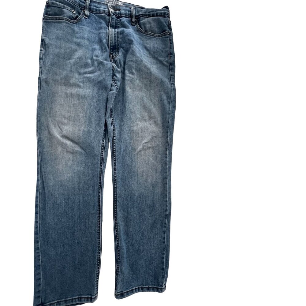 Levi Strauss‎ & Co. Mens 34x32 Signature Jeans Medium Wash Straight Fit Denim